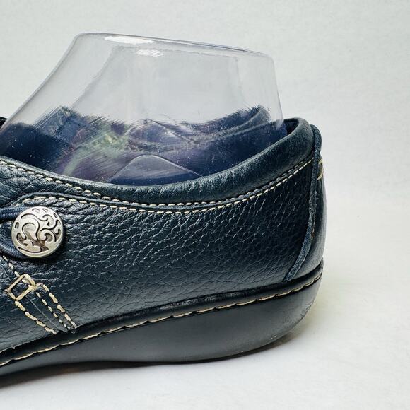 Clarks Bendables Ashland Lane Loafers Shoes Women's Size 9 M Dark Blue Slip Ons - Picture 2 of 10